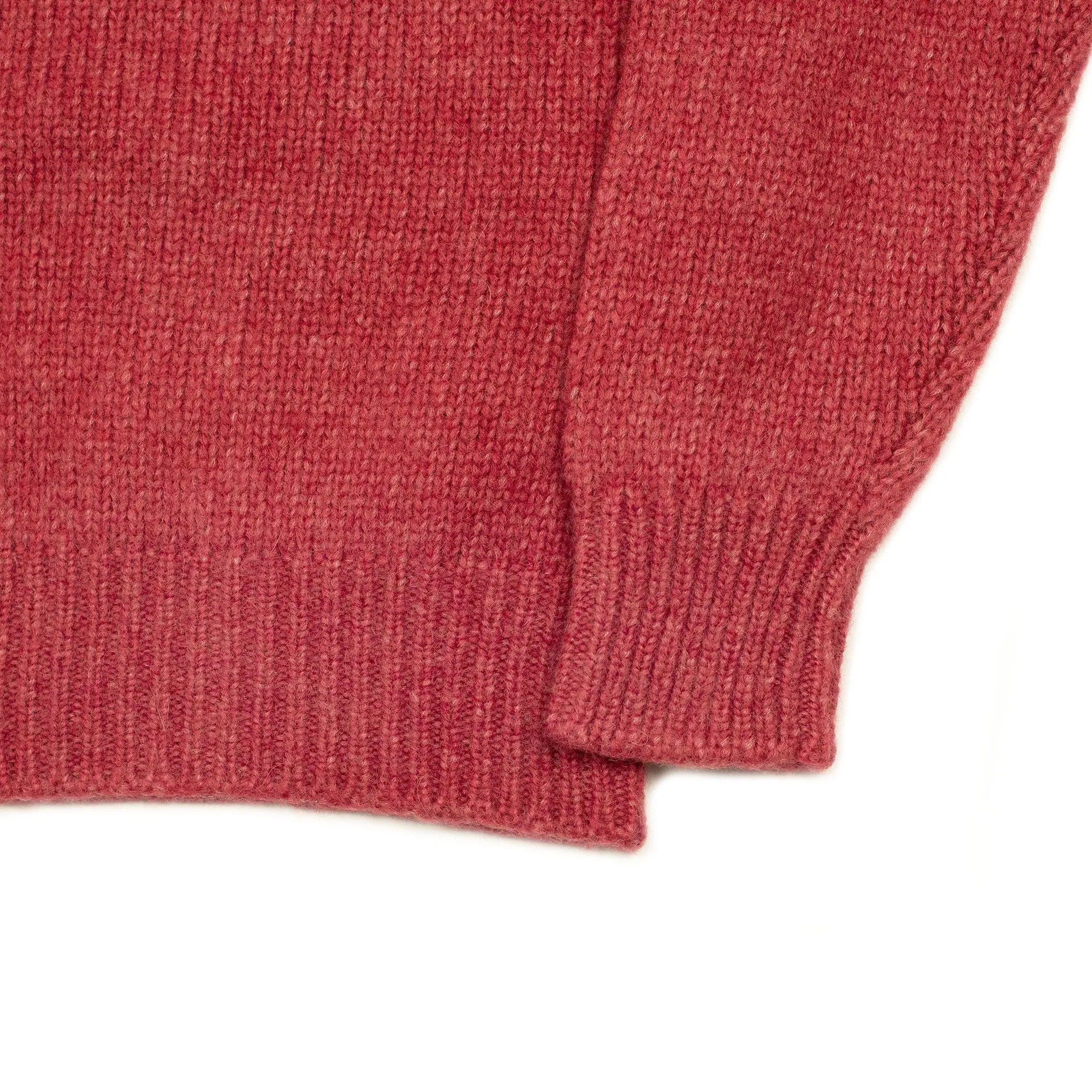 Aappio crewneck sweater in raspberry alpaca wool mix