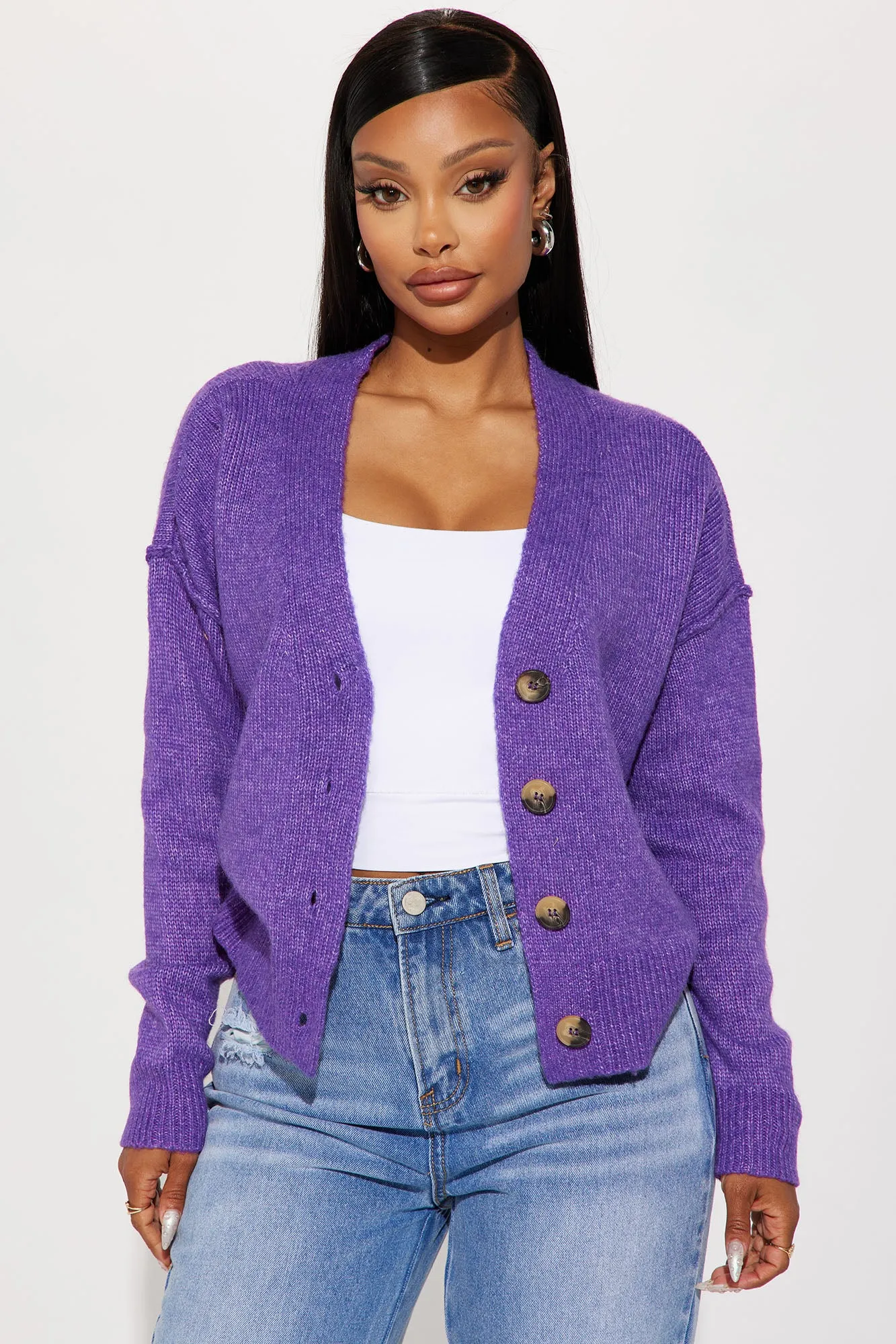 Ainsley Cardigan - Purple