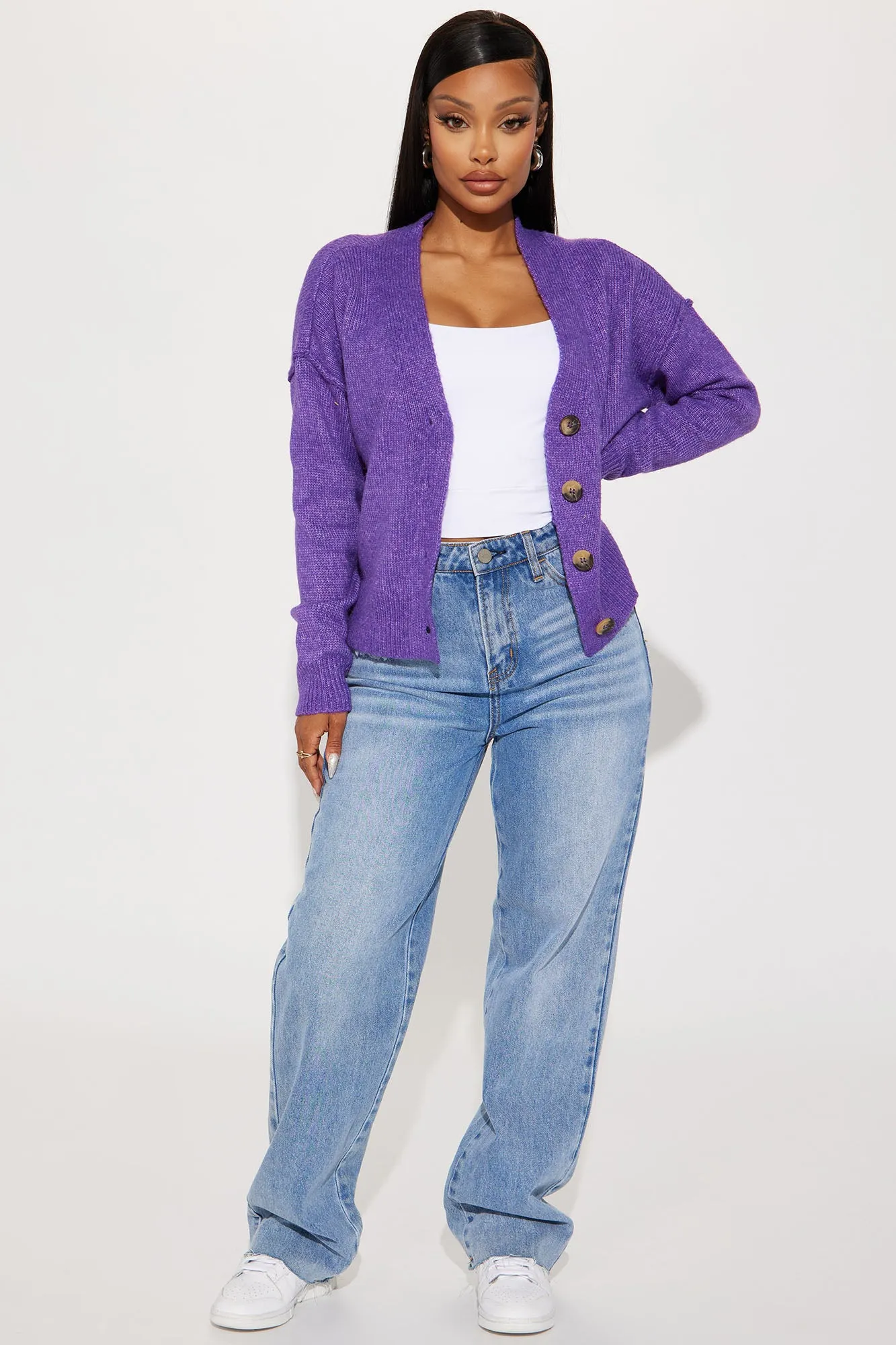 Ainsley Cardigan - Purple