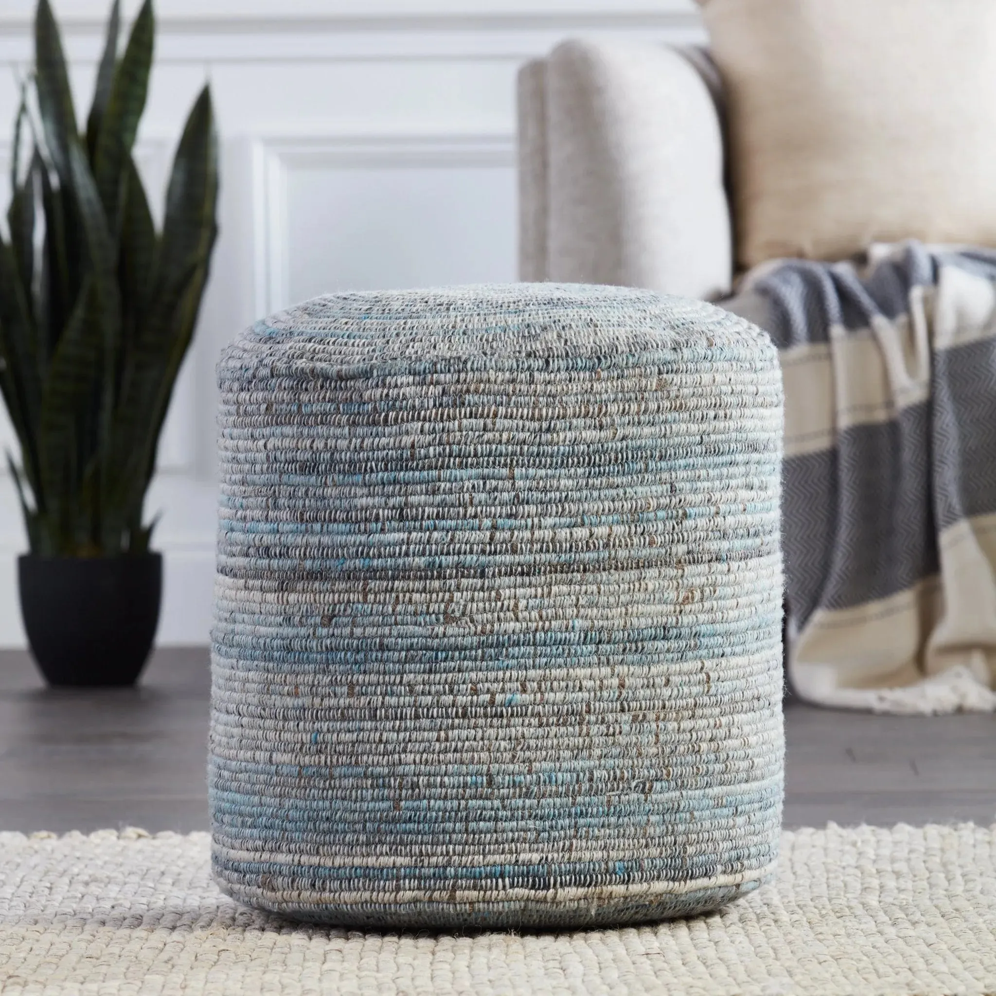 Amarillo AMR01 Navy/Grey Pouf