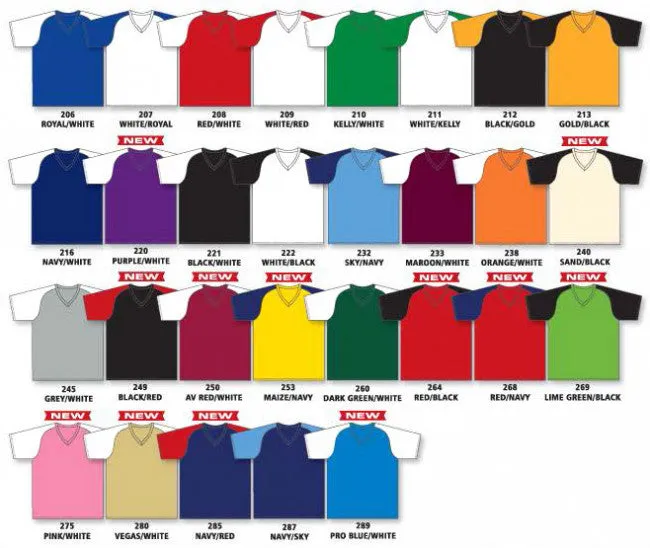 Athletic Knit V-Neck Softball Jersey With Contrasting Shoulders
