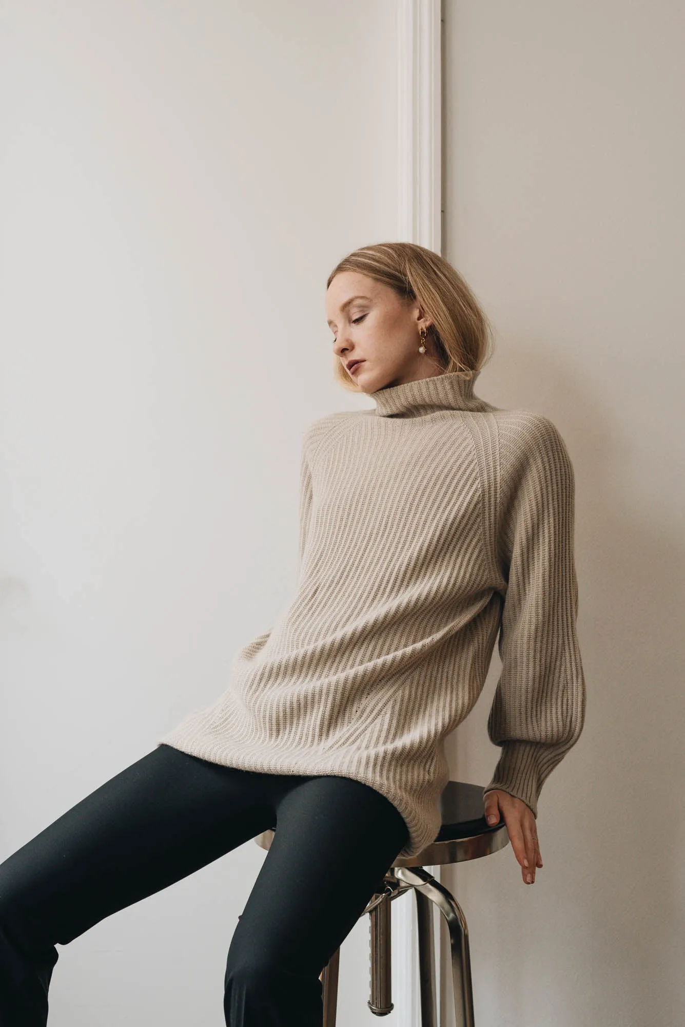 Balloon Sleeve Sweater Top