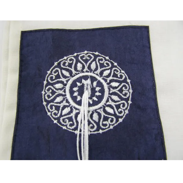 Blue Oriental Wool Tallit for men, Bar Mitzvah tallit, Tallit Prayer Shawl, Custom Tallit