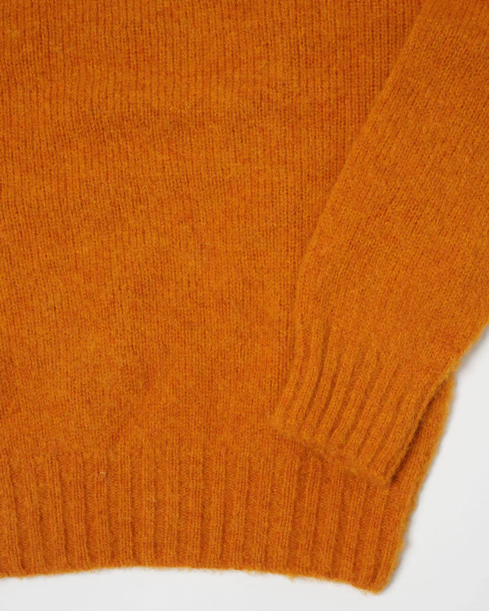 Brushed Shetland Sweater Crew Neck / Orange