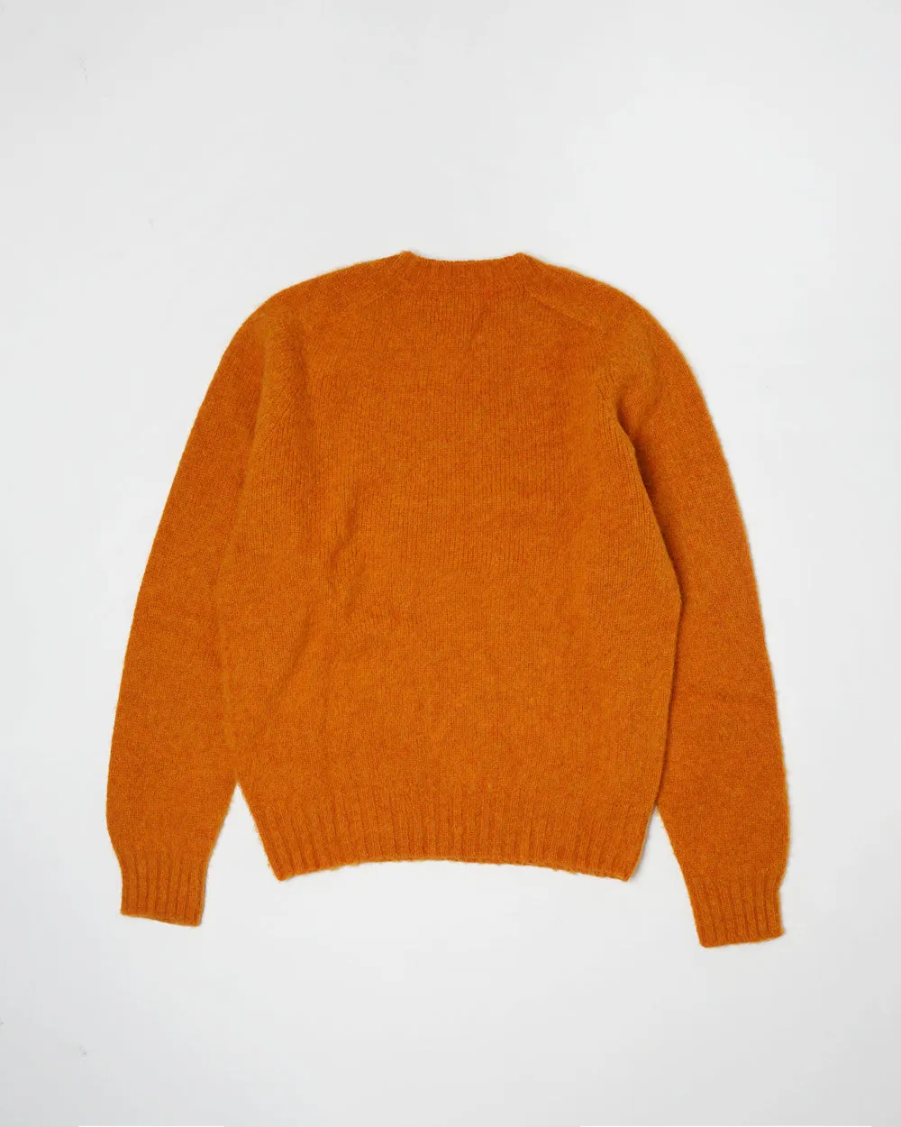 Brushed Shetland Sweater Crew Neck / Orange