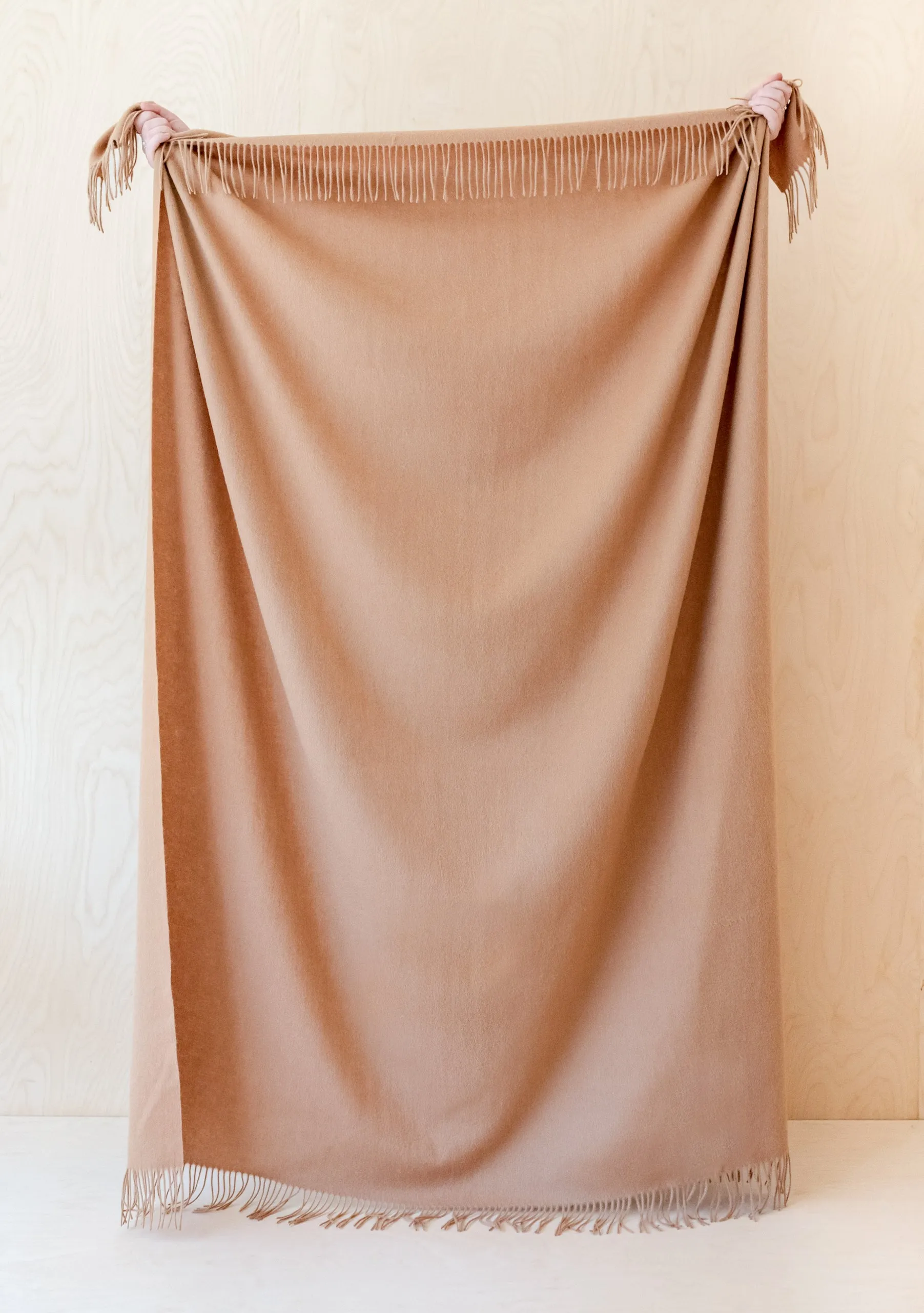 Cashmere Blanket in Camel