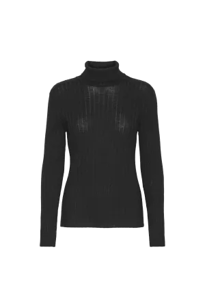Coral Roll Neck - Black