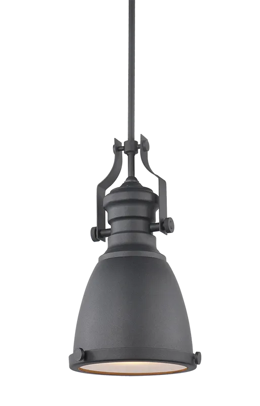 Cresswell Matte Black Small Pendant