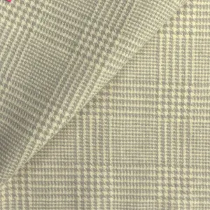 Dorr Mill ~ #5419  Ash Gray Glen Plaid NE Collection Wool Fabric