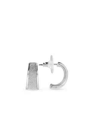 EarSense Small Huggie with Glitter Silver