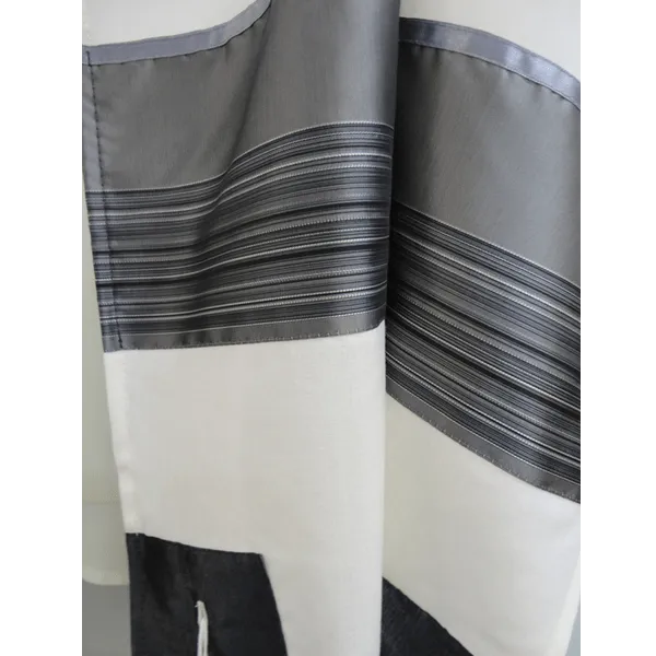 Gray Panel Wool Tallit, Bar Mitzvah Tallit Set, Tallit Prayer Shawl, Tzitzit  Custom Tallit from Israel