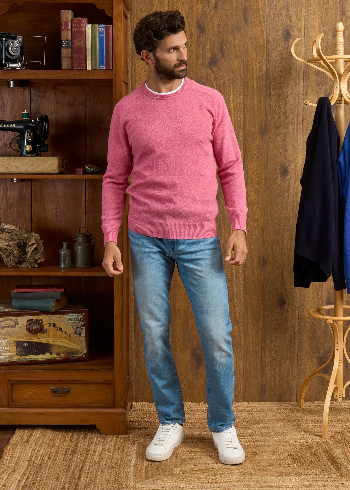 Hampshire Lambswool Jumper in Nougat - Classic Fit