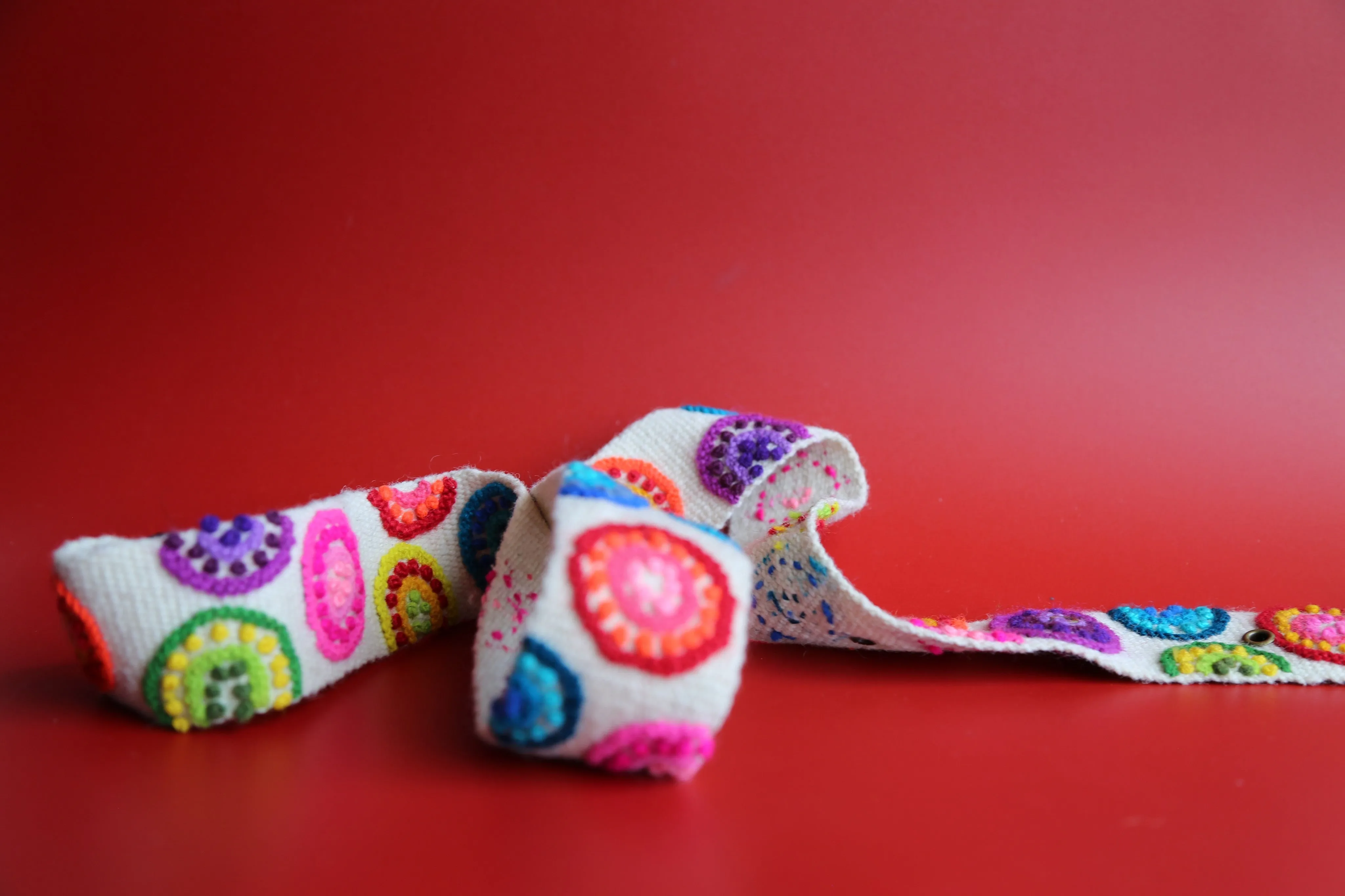 Hand Woven Flower  Belt