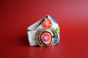 Hand Woven Flower  Belt