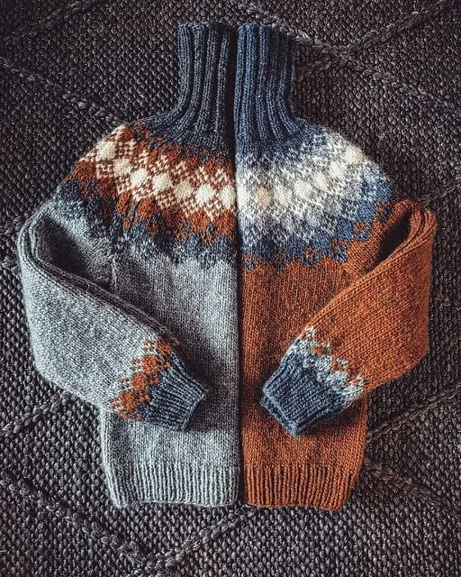 Hiutaleneule Amber Heather - Wool sweater knitting kit