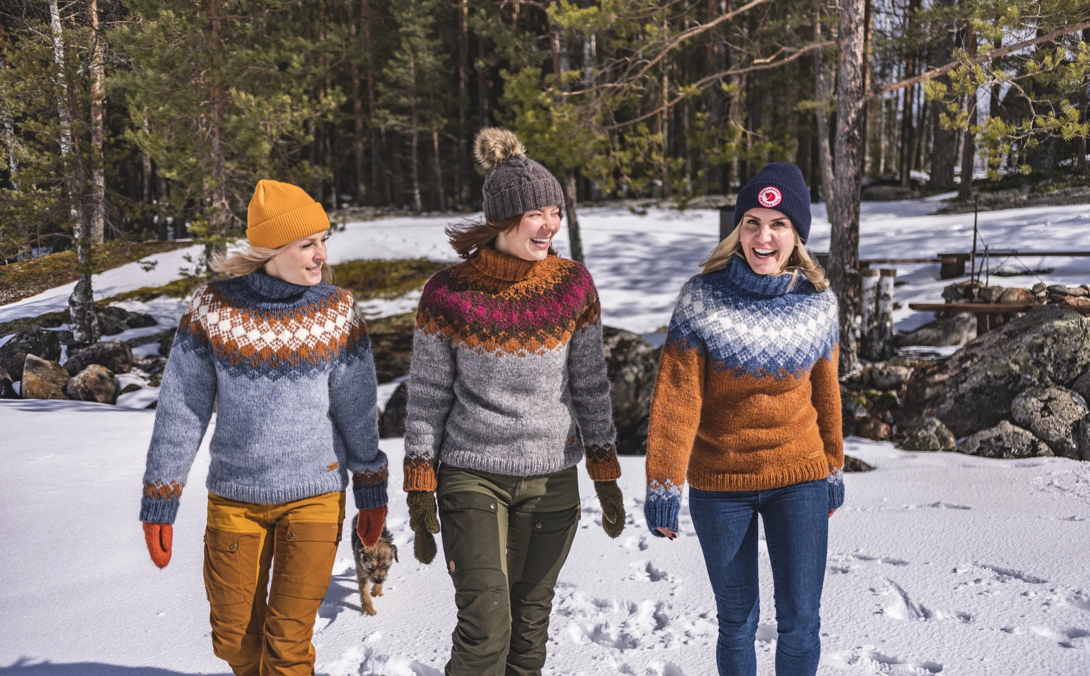 Hiutaleneule Amber Heather - Wool sweater knitting kit