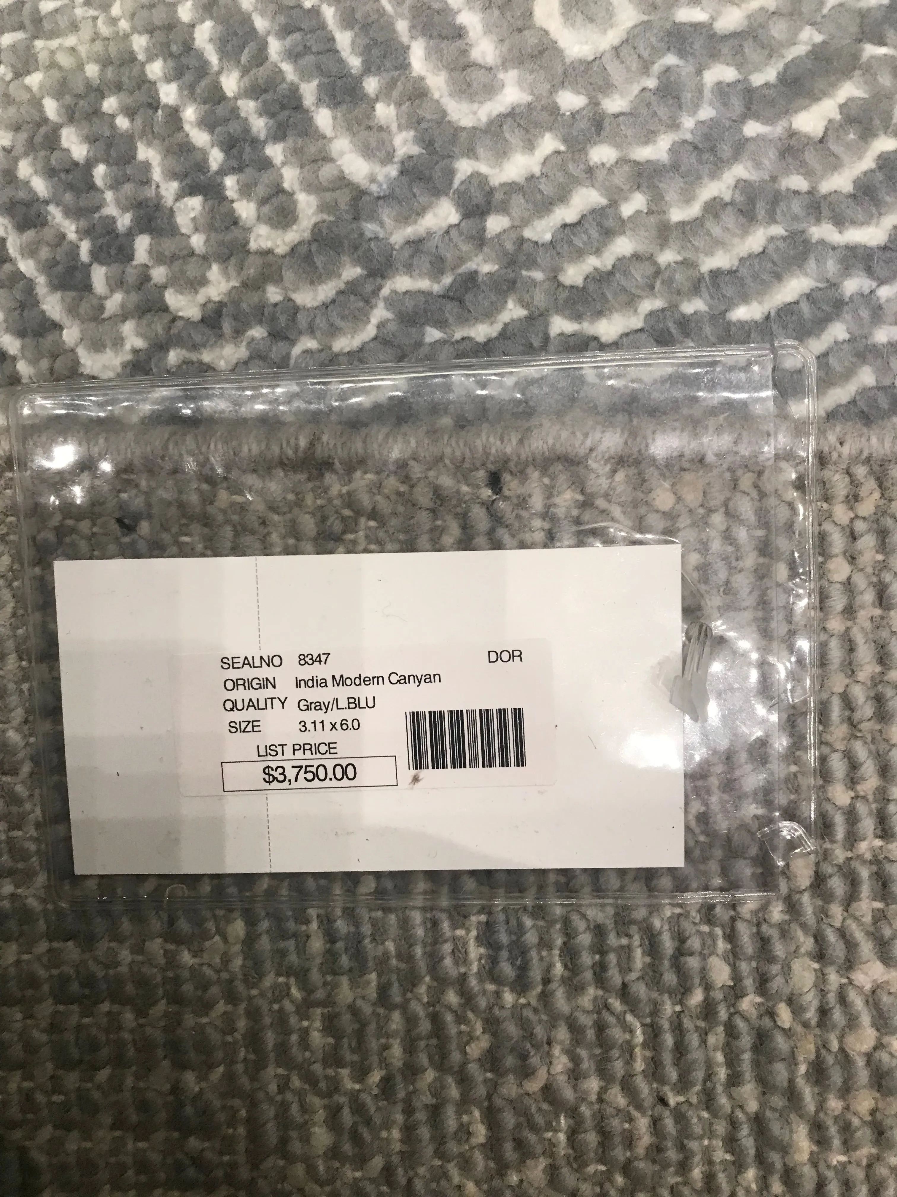 India Modern Canyan Hand Knotted Wool 4x6