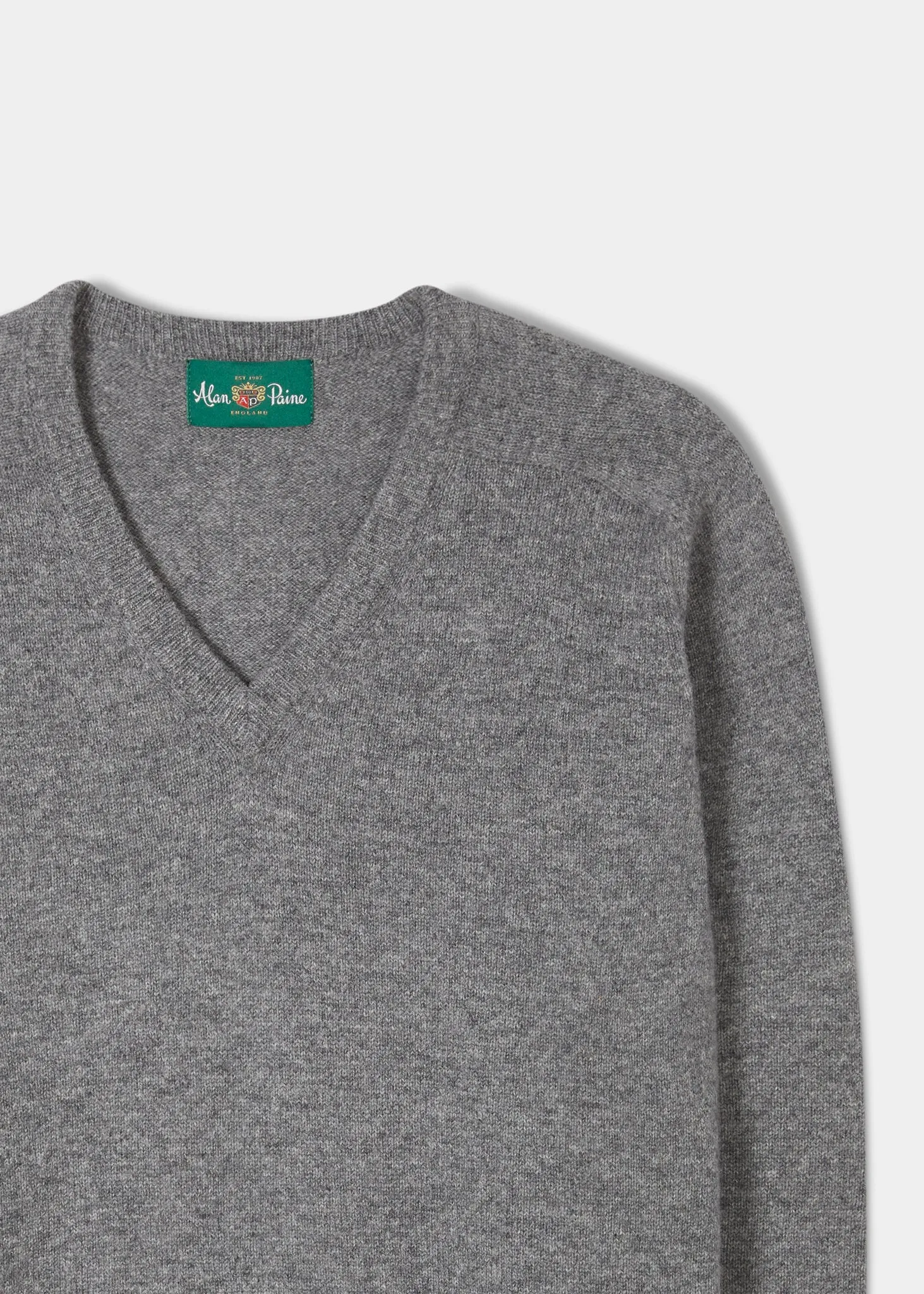 Kilsyth Men's Lambswool Jumper in Grey Mix Jumper - Regular Fit