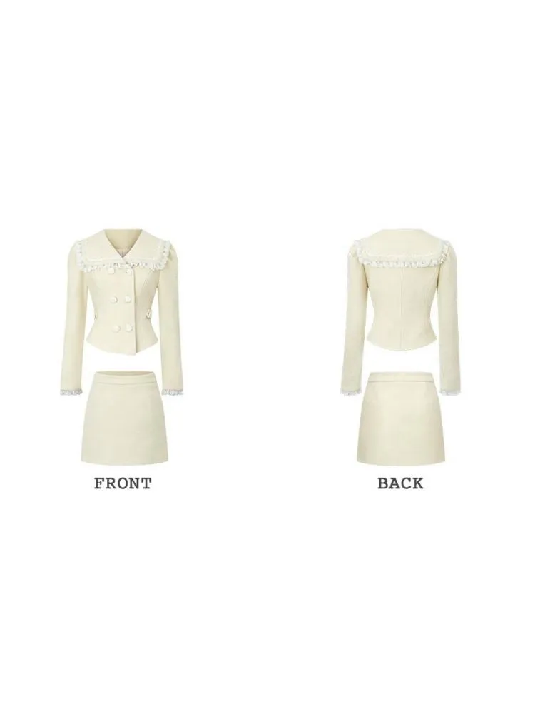 Lace wool suit【s0000004532】