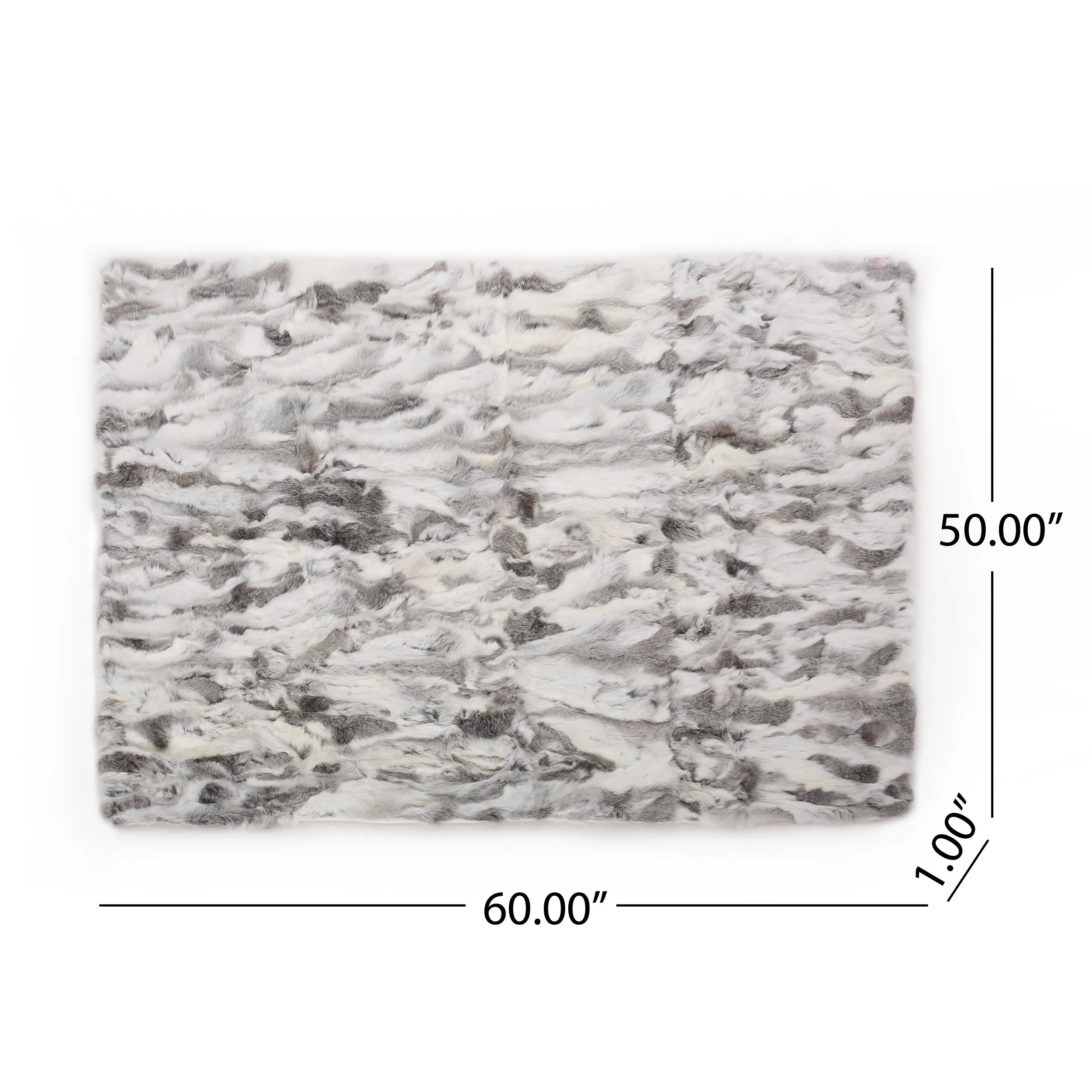 Lauren Glam Fur Throw Blanket