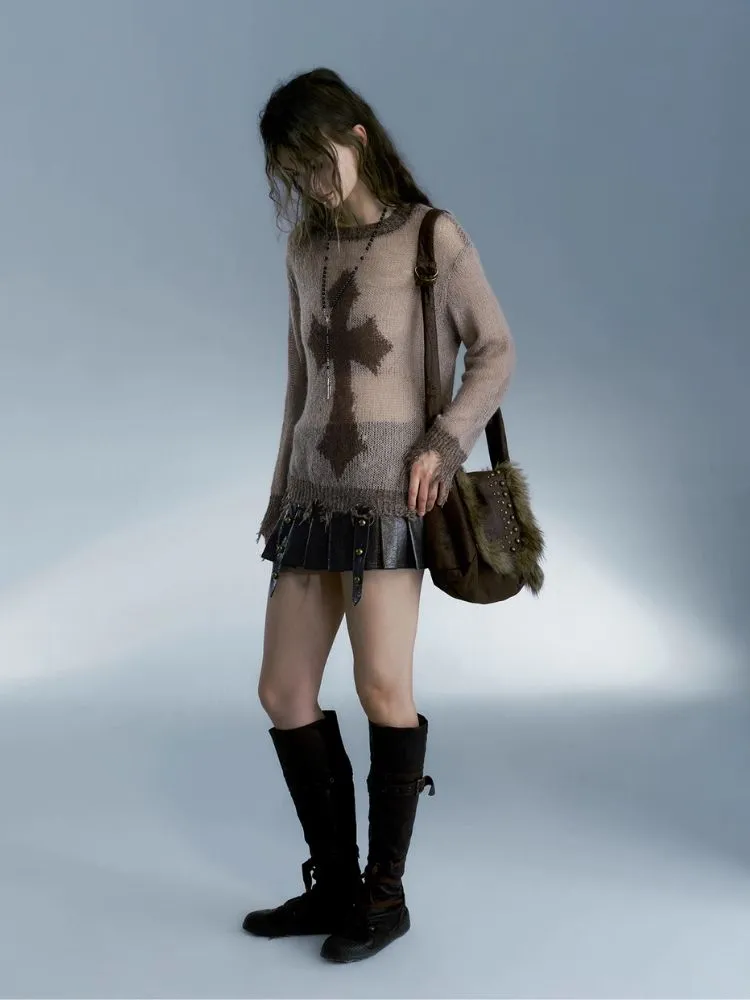 Loose wool sweater top【s0000004081】