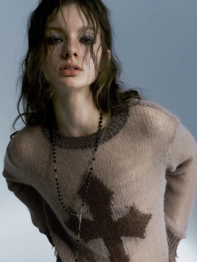 Loose wool sweater top【s0000004081】