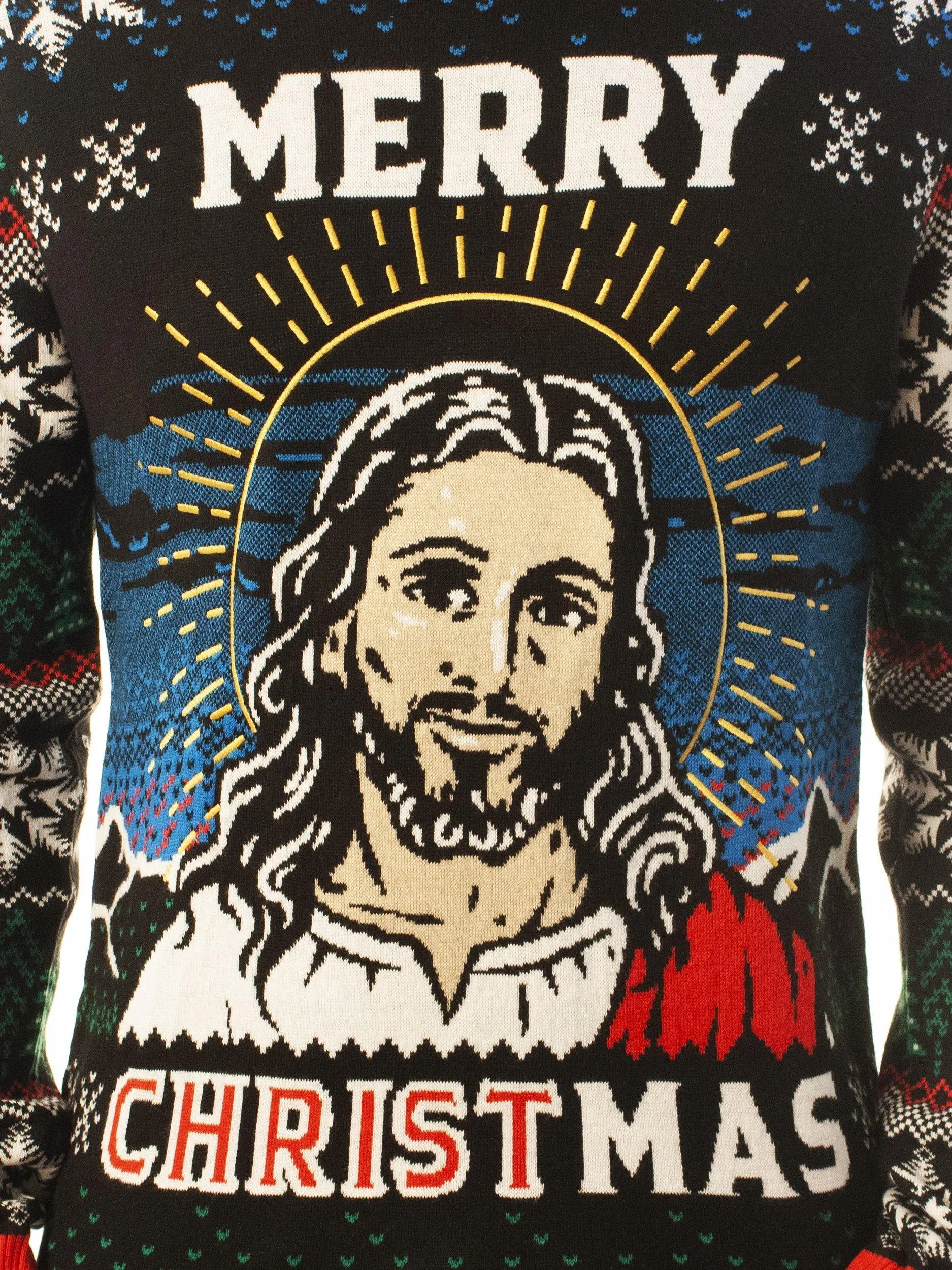 Merry Christmas Jesus Ugly Christmas Sweater - Best Xmas Gifts 2022 - Jesus Christ Sweater - God Gifts Idea