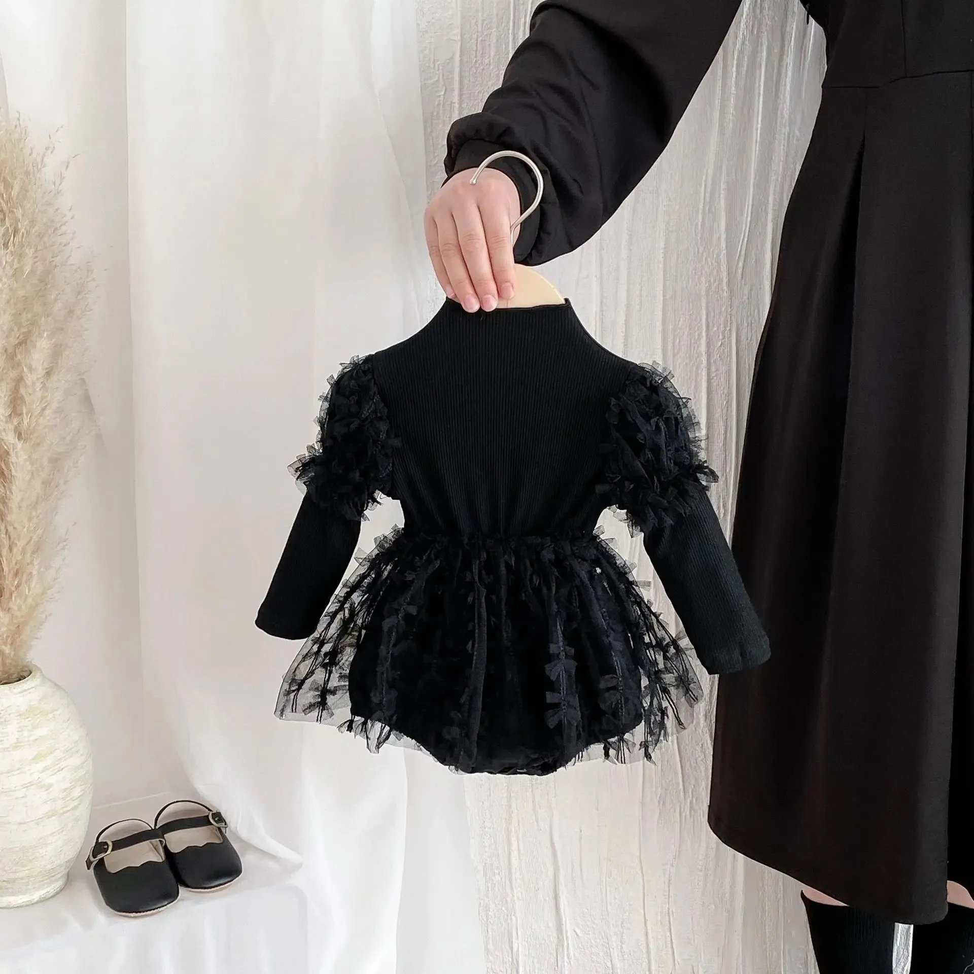 Mesh Turtleneck Onesie
