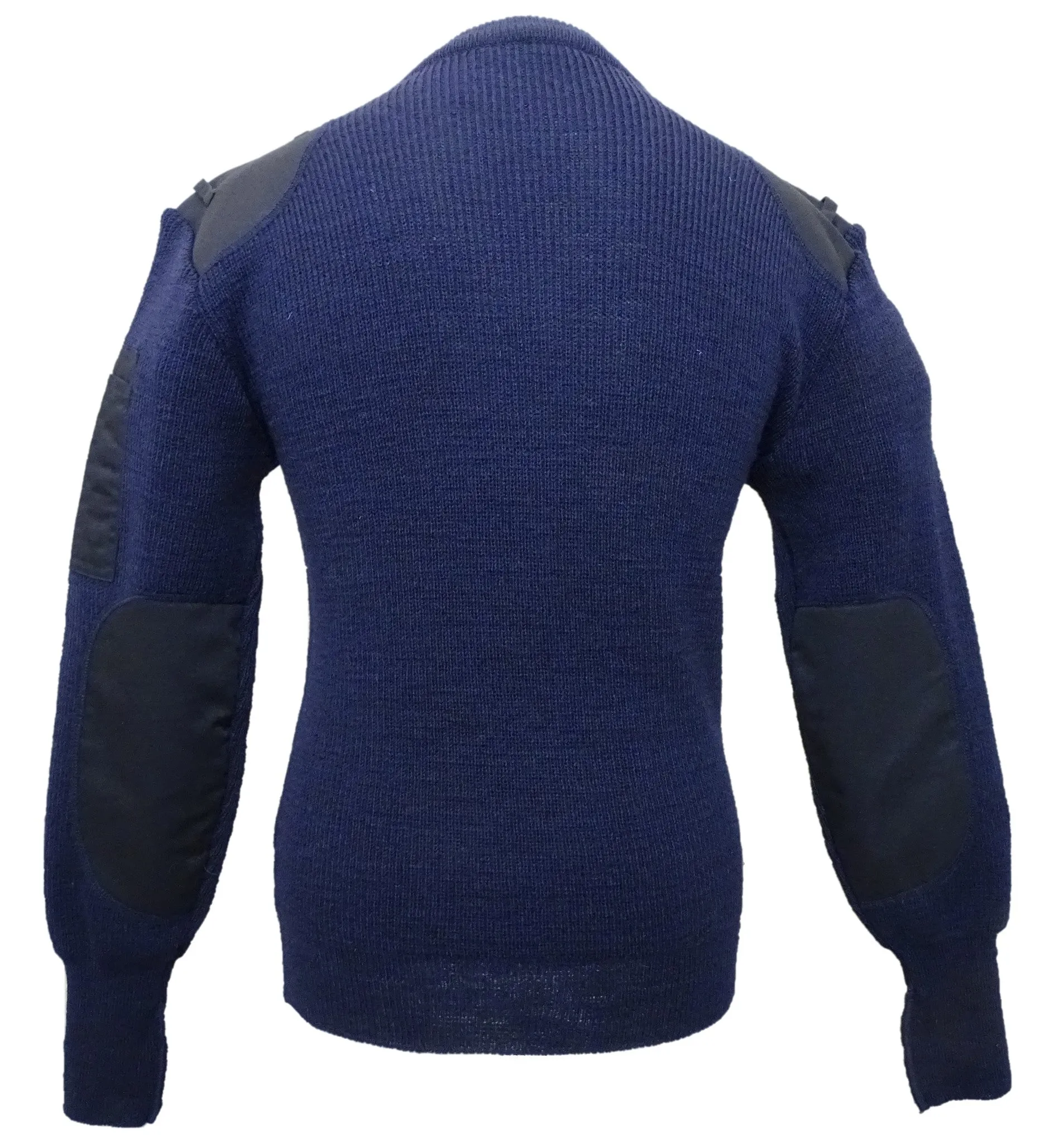 NATO V Neck Jumper Navy Blue 100% Pure Wool - NEW - WMKJ01N