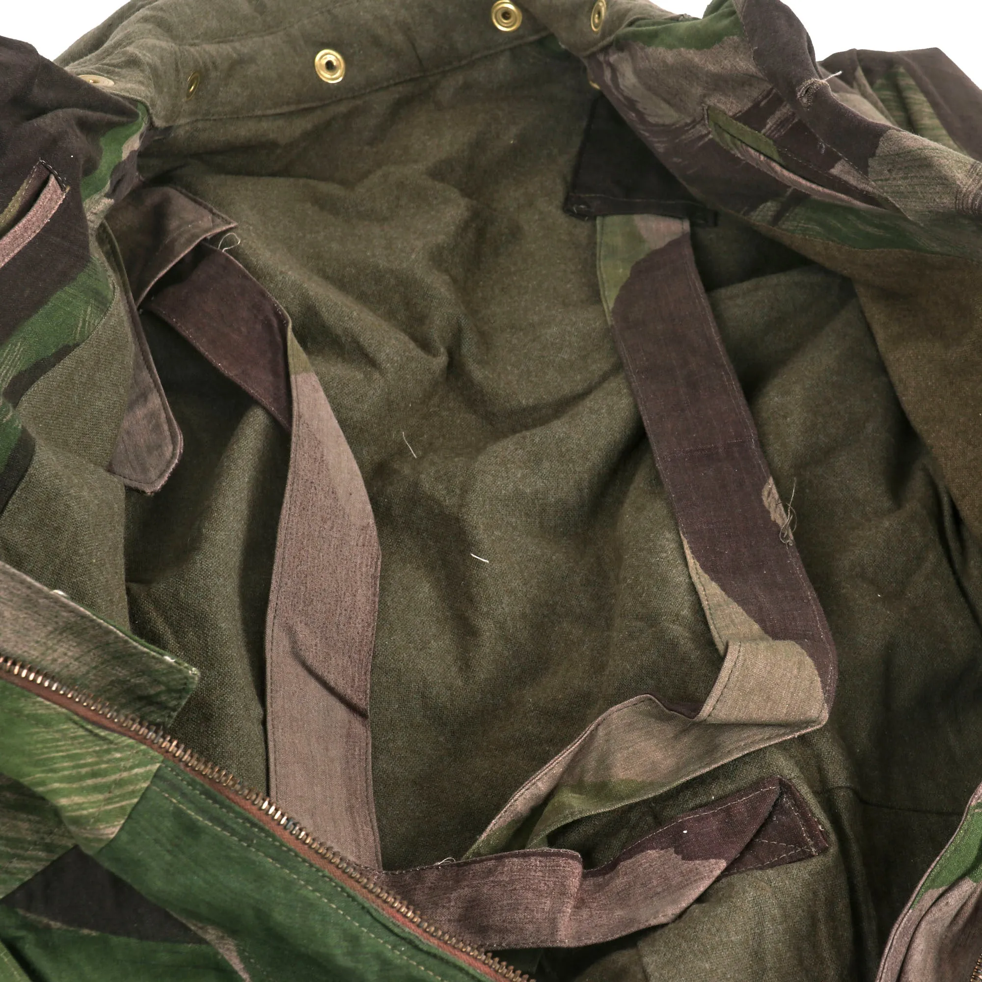 Original British WWII 1945 Dated Tank Crewman Denison Brushstroke Camouflage “Pixie Suit” Coveralls - Excellent Condition