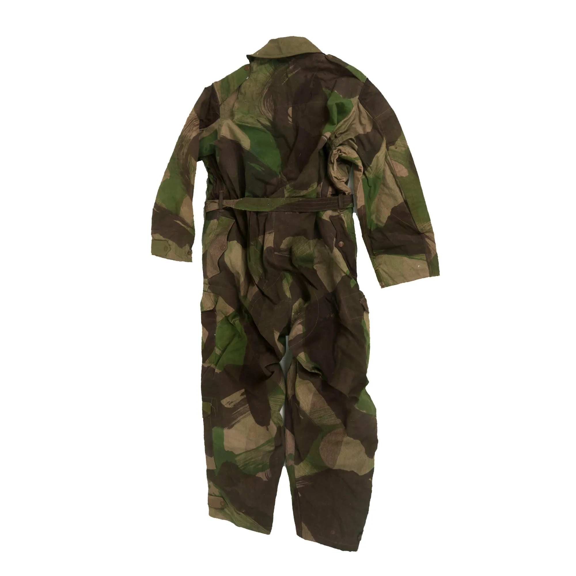 Original British WWII 1945 Dated Tank Crewman Denison Brushstroke Camouflage “Pixie Suit” Coveralls - Excellent Condition