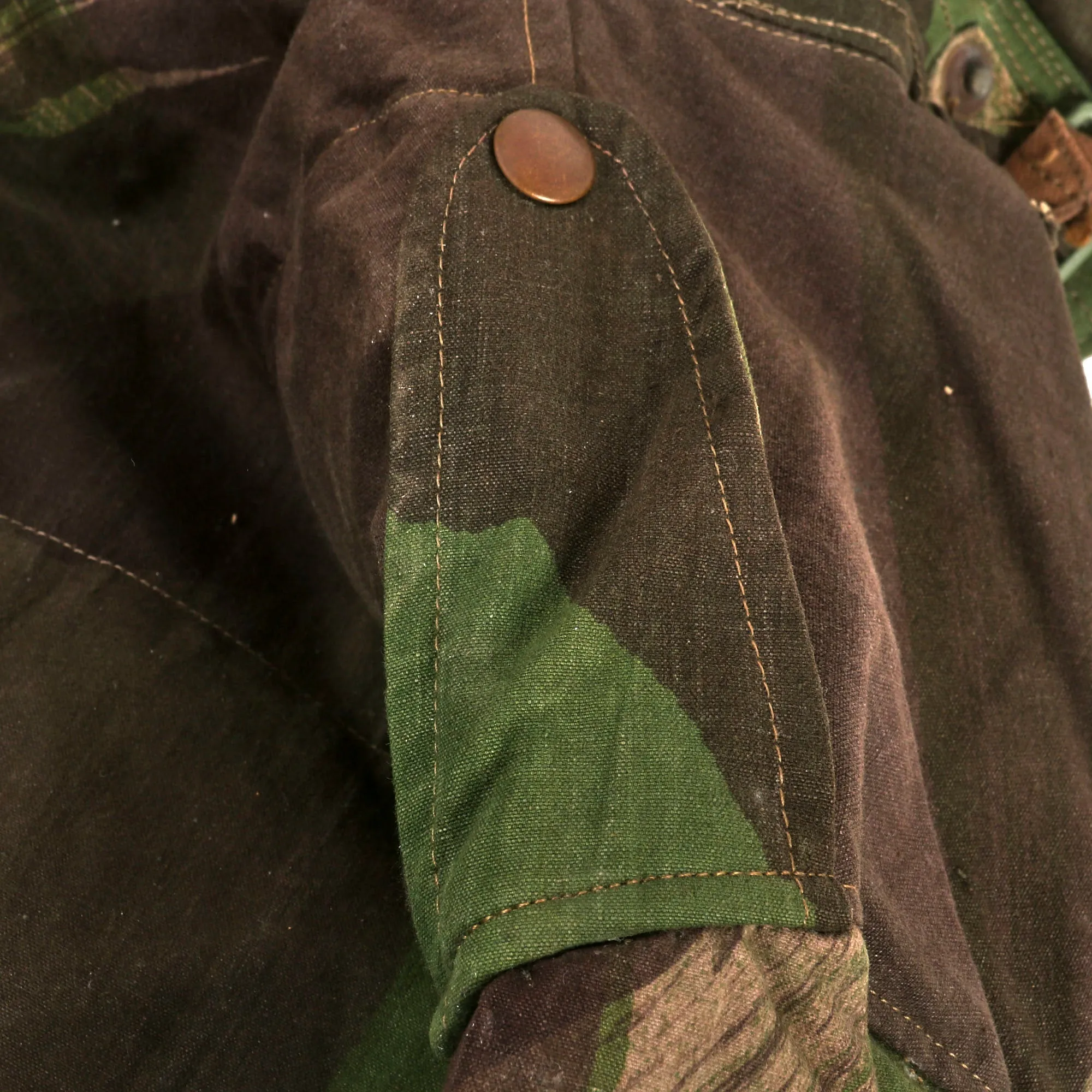 Original British WWII 1945 Dated Tank Crewman Denison Brushstroke Camouflage “Pixie Suit” Coveralls - Excellent Condition