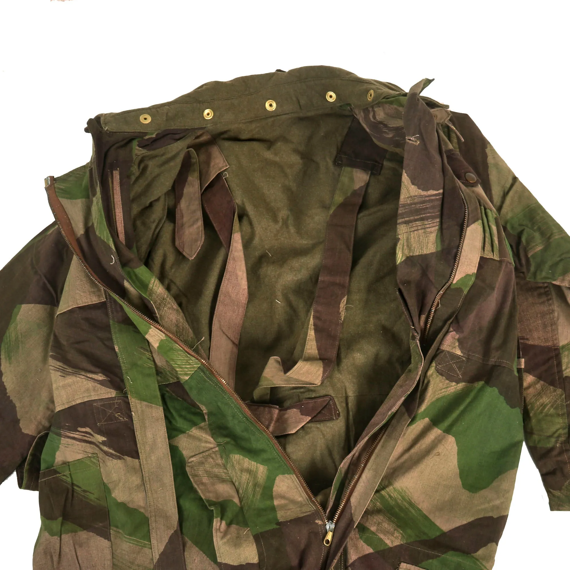 Original British WWII 1945 Dated Tank Crewman Denison Brushstroke Camouflage “Pixie Suit” Coveralls - Excellent Condition