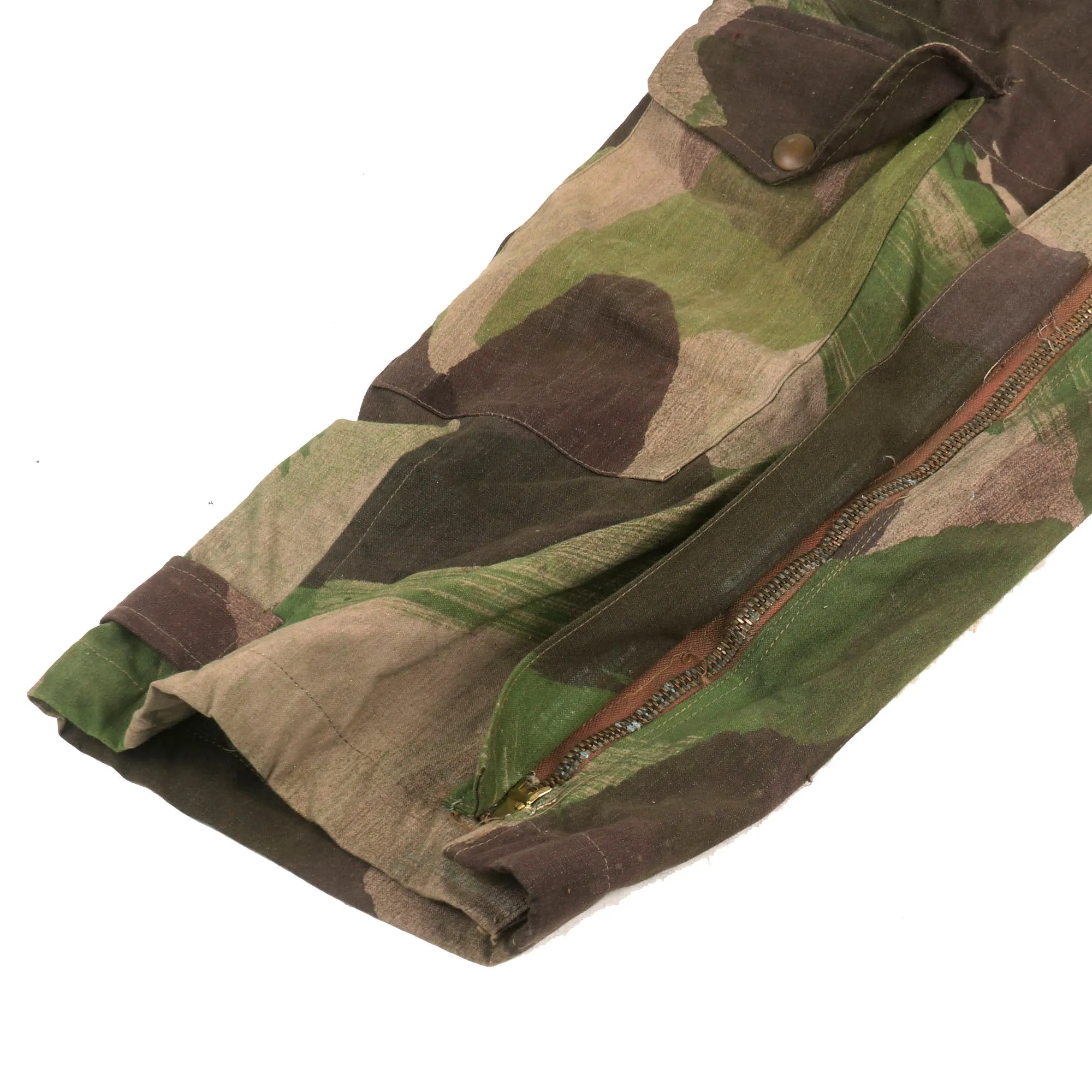 Original British WWII 1945 Dated Tank Crewman Denison Brushstroke Camouflage “Pixie Suit” Coveralls - Excellent Condition