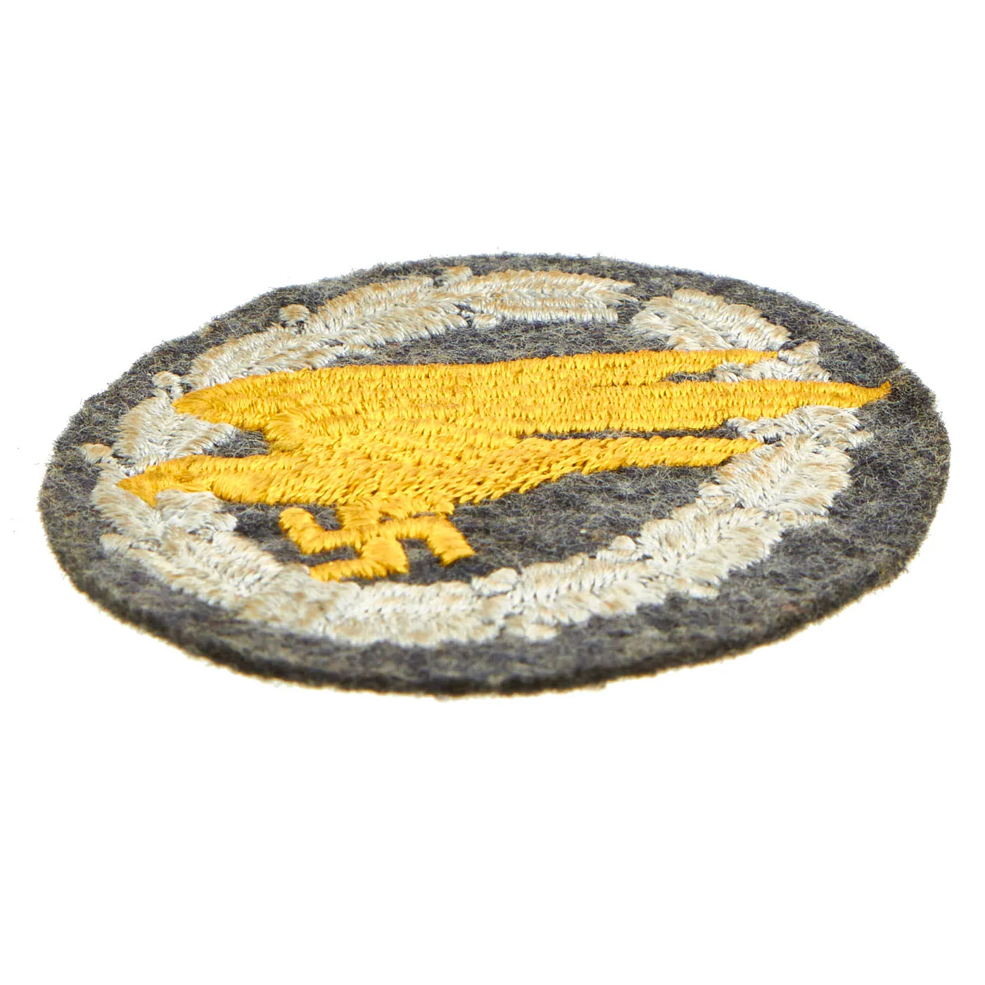 Original German WWII Luftwaffe Embroidered Cloth Patch Lot - Paratrooper Patch and Observer Patch