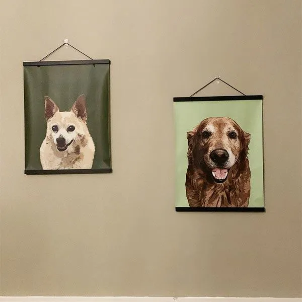 Original Pet Pop Art Hanging Canvas