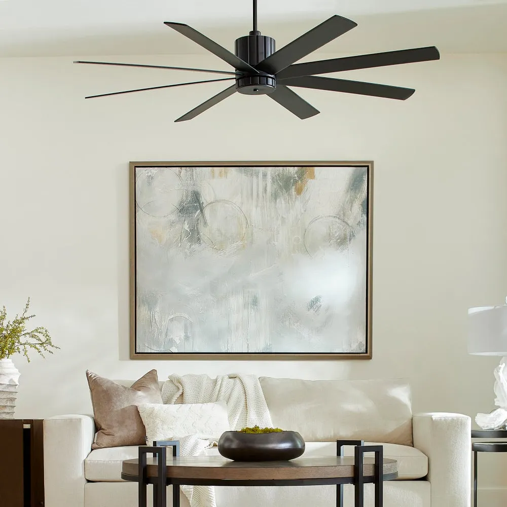PROXIMA 72" 8 BLADE TRANSITIONAL CEILING FAN- MATTE BLACK