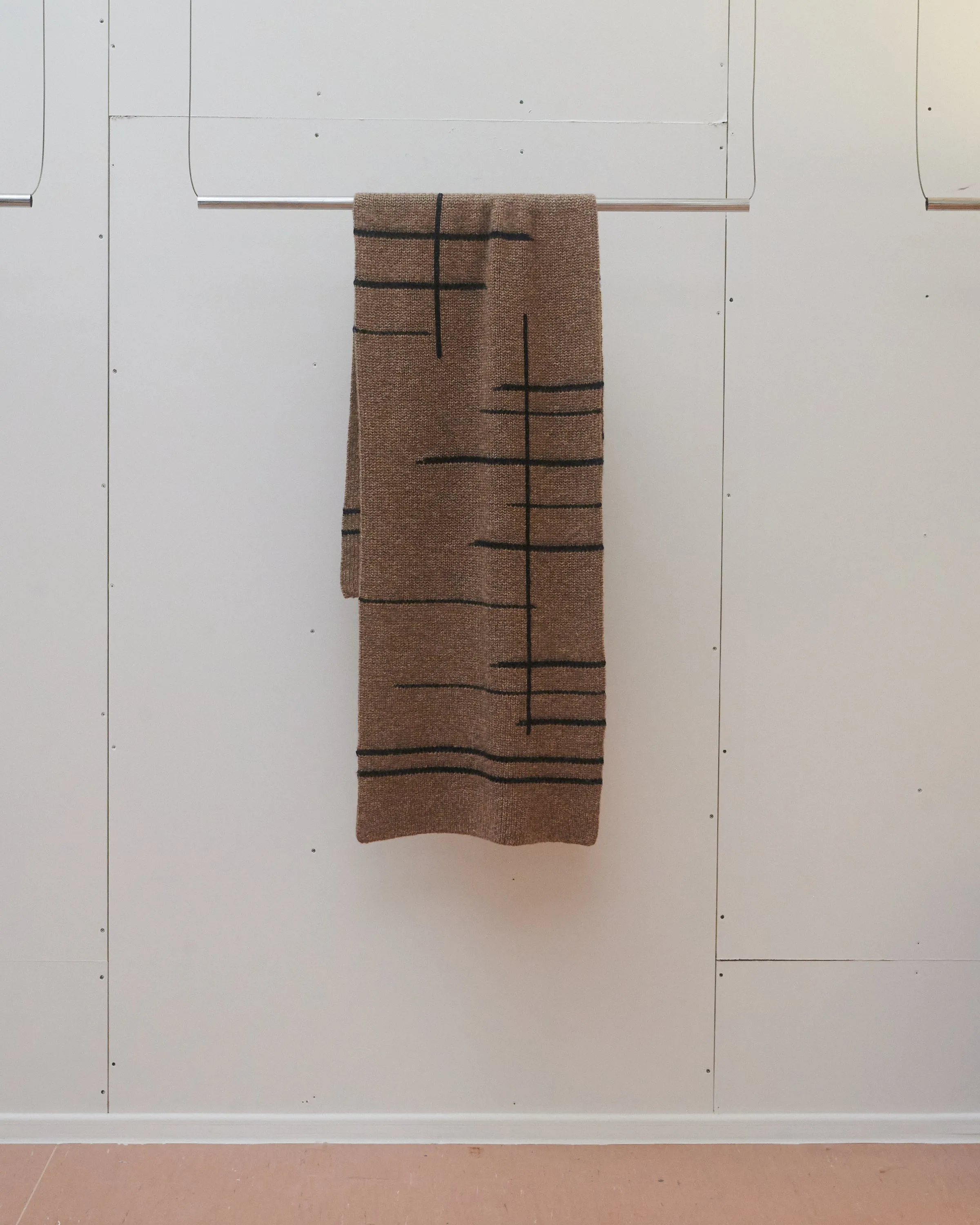 Raštų: Buckwheat & Blue Alpaca Wool Scarf