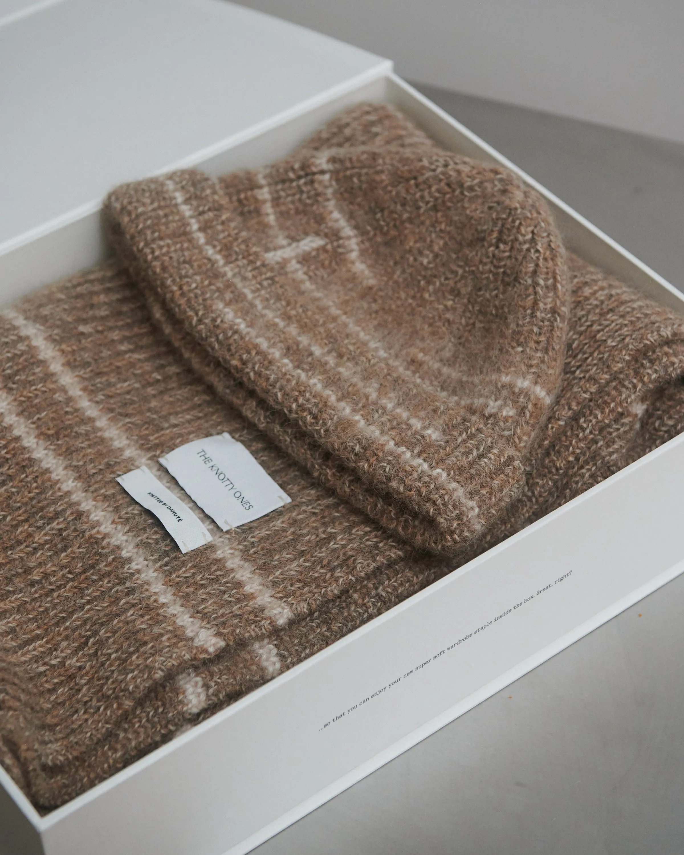 Raštų: Buckwheat & Blue Alpaca Wool Scarf