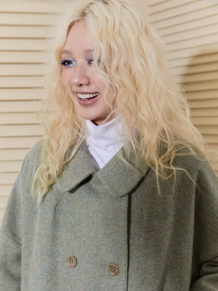 Retro simple containing wool tweed jacket【s0000004339】