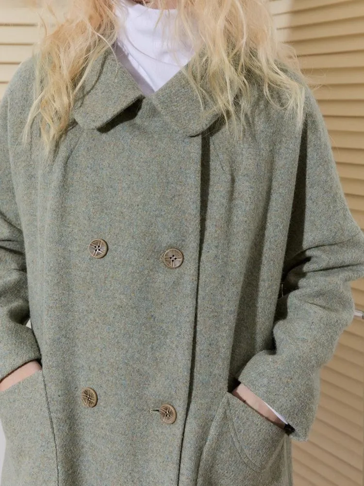 Retro simple containing wool tweed jacket【s0000004339】