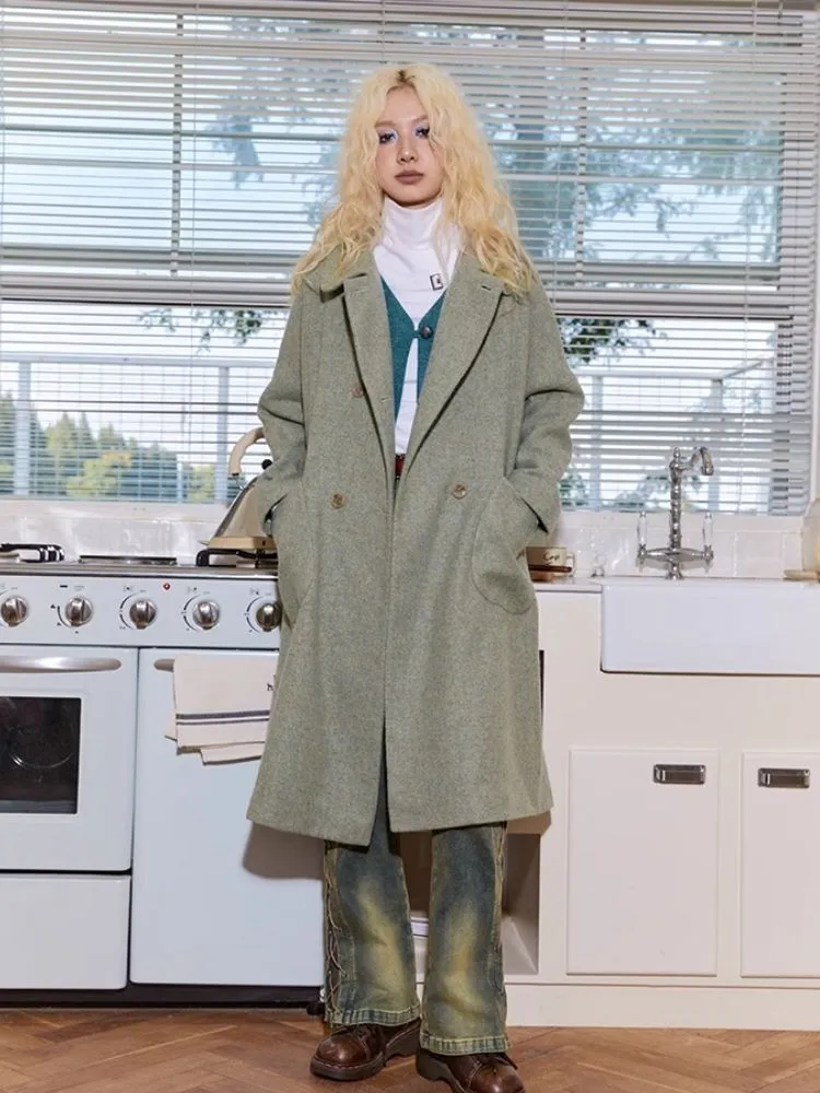 Retro simple containing wool tweed jacket【s0000004339】