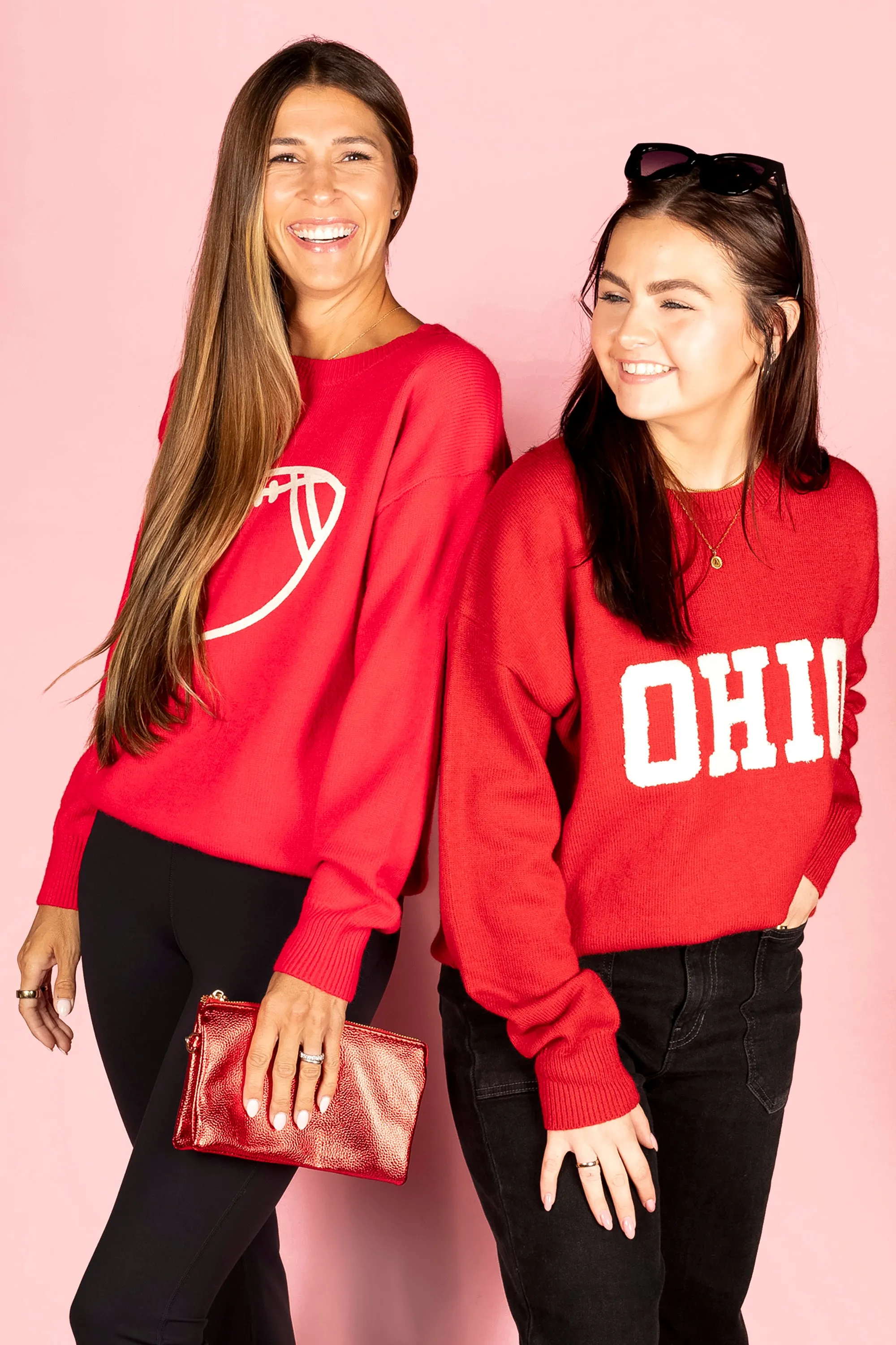 Scarlet Football Embroidered Sweater - FINAL SALE