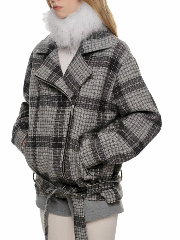 Sheep Wool Tweed Biker Suit【s0000010644】