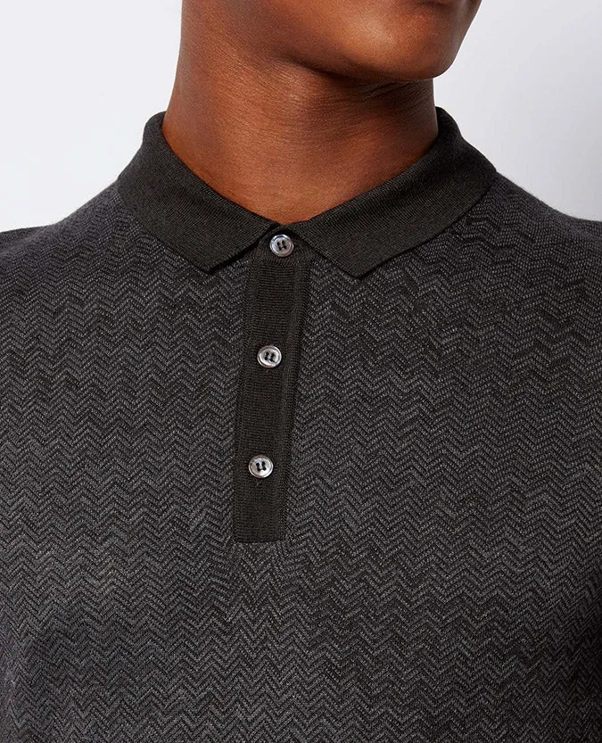Slim Fit Merino Wool-Blend Polo Shirt