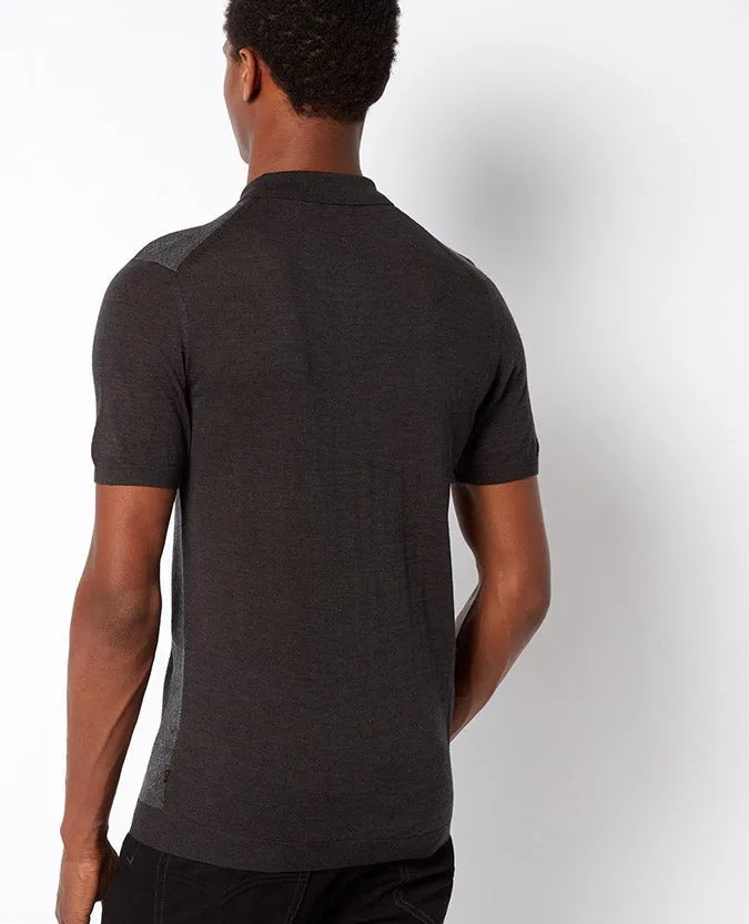 Slim Fit Merino Wool-Blend Polo Shirt