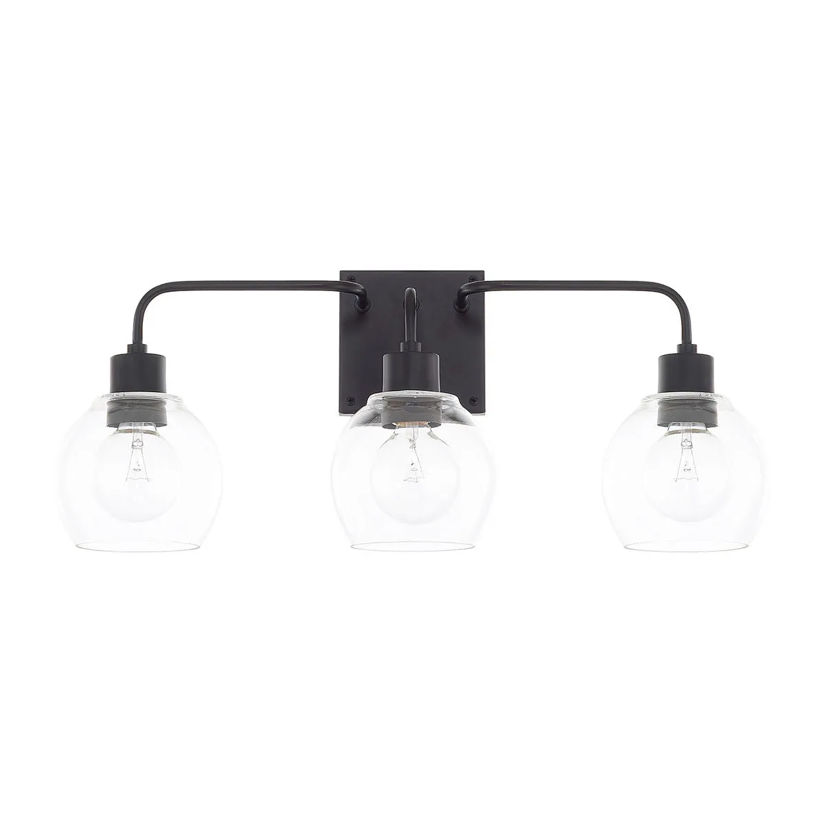 Tanner 3 Light Vanity Light- Matte Black