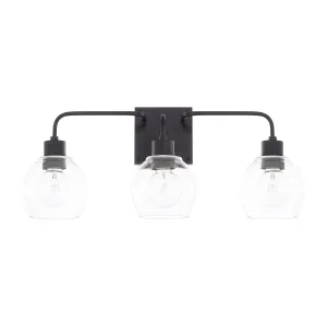 Tanner 3 Light Vanity Light- Matte Black
