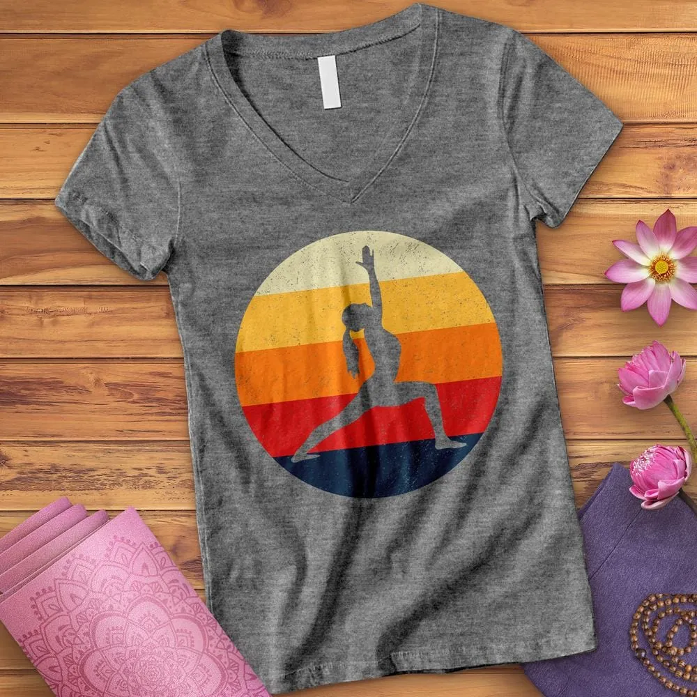 Vintage Yoga Pose V-Neck