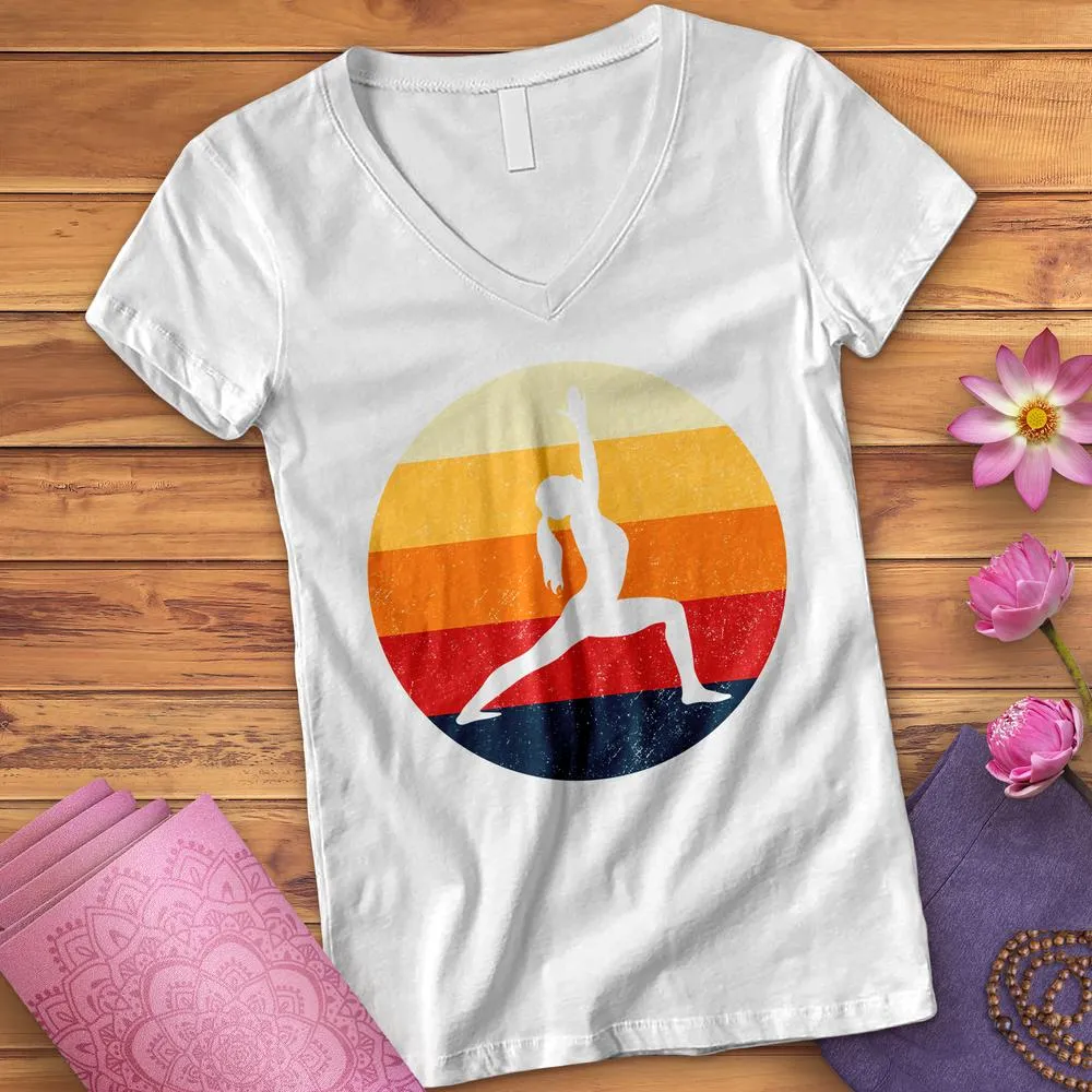 Vintage Yoga Pose V-Neck